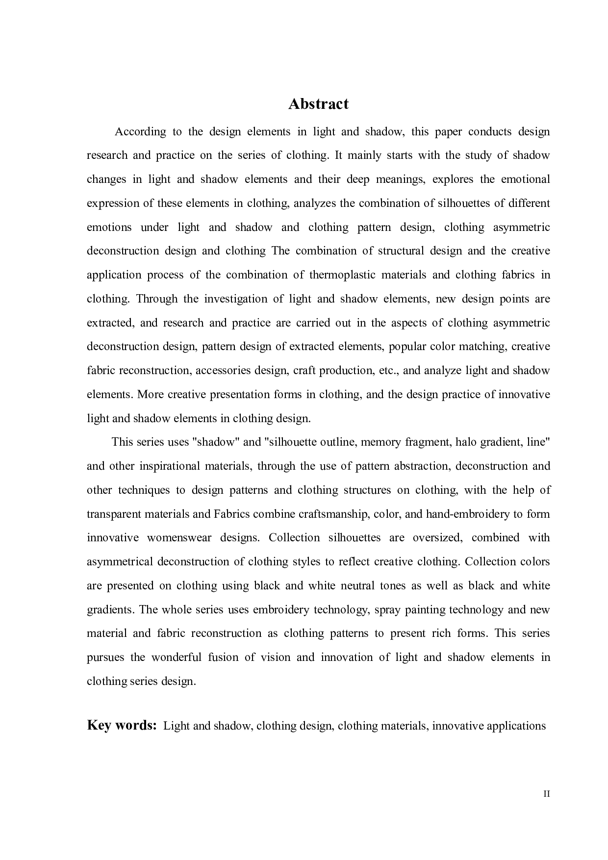 光影元素在服装系列中的设计探索-12267字.pdf 第1页