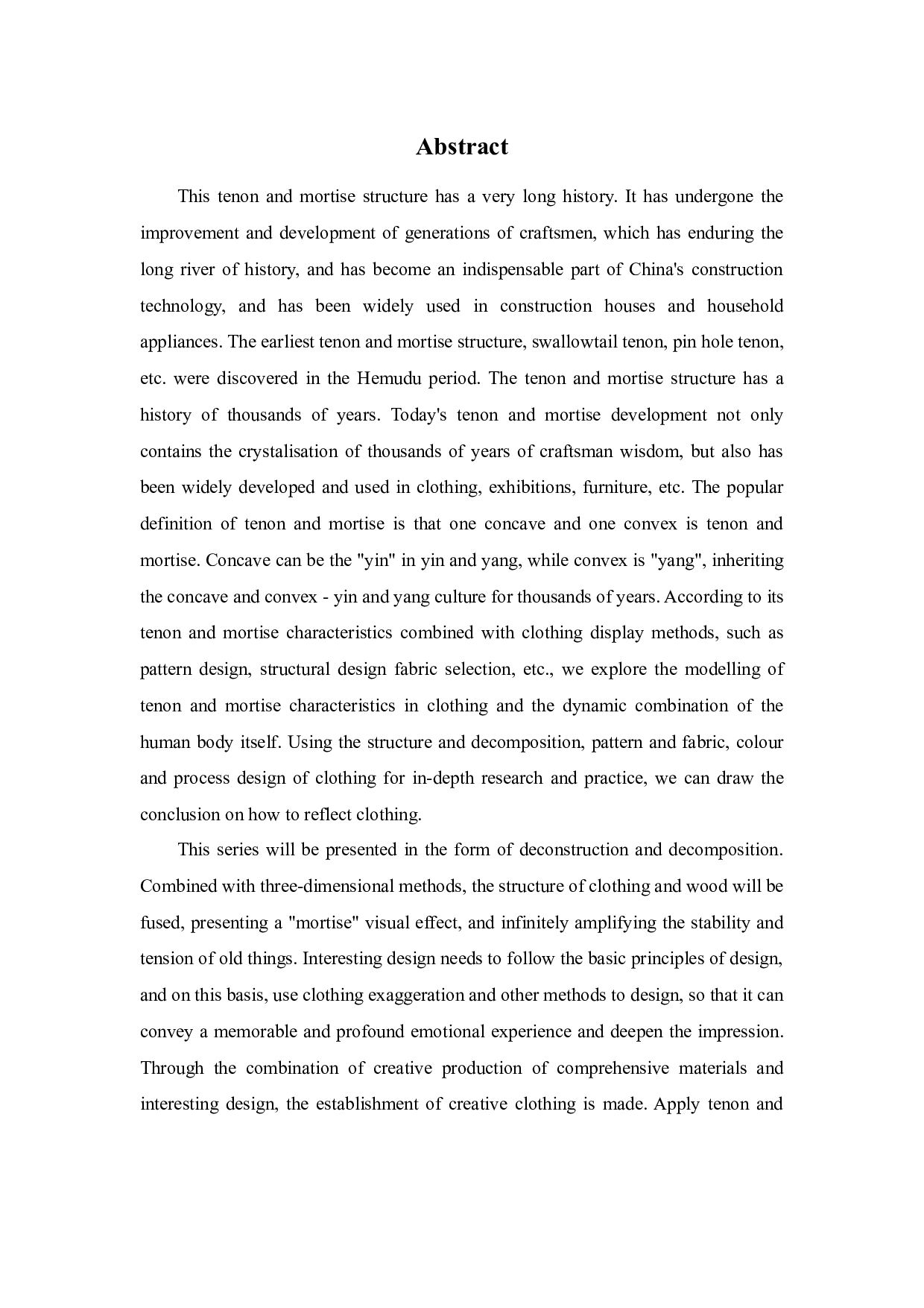 古宅建筑元素在《宅&bull;回忆》系列服装设计中的表达与运用-10248字.docx 第1页