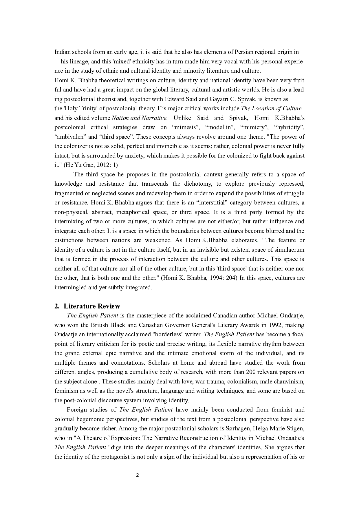 从第三空间视角探索《英国病人》中艾玛殊和吉普的身份焦虑与和解-5683字.docx 第5页