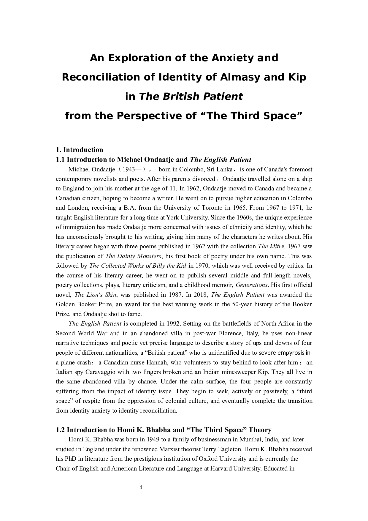 从第三空间视角探索《英国病人》中艾玛殊和吉普的身份焦虑与和解-5683字.docx 第4页