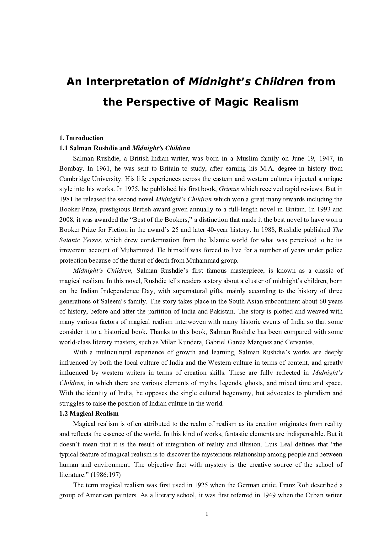 魔幻现实主义视角下的《午夜之子》解读-7498字.doc 第4页