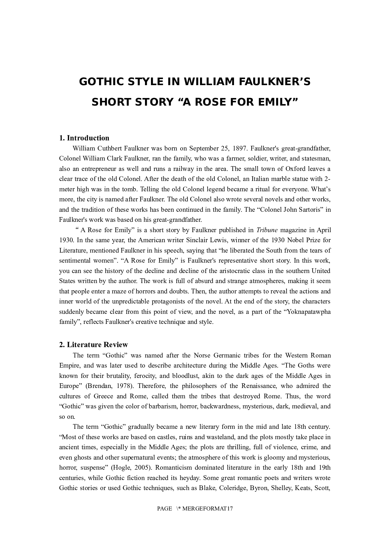 福克纳短篇小说《献给艾米莉的玫瑰》的哥特式风格-8705字.docx 第4页