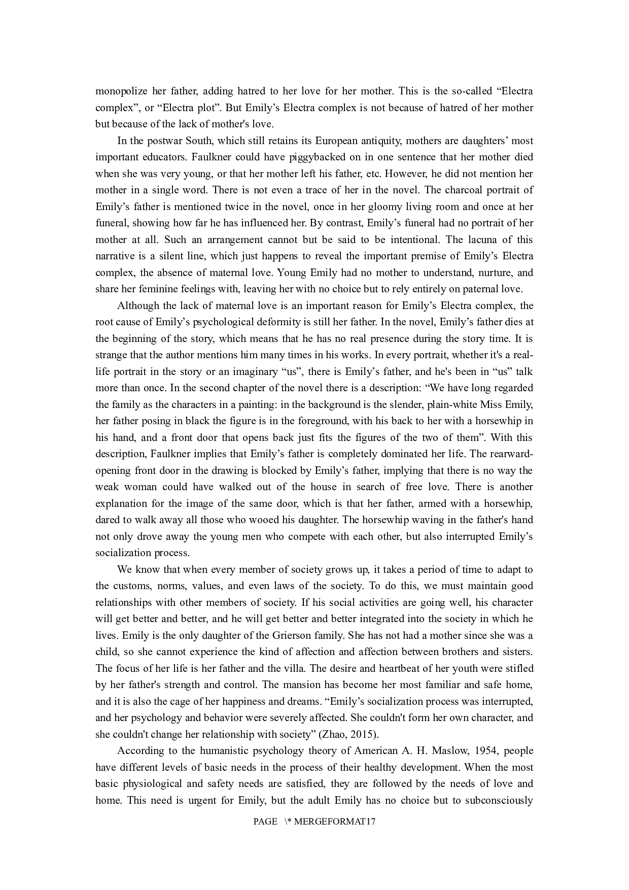 福克纳短篇小说《献给艾米莉的玫瑰》的哥特式风格-8705字.docx 第9页