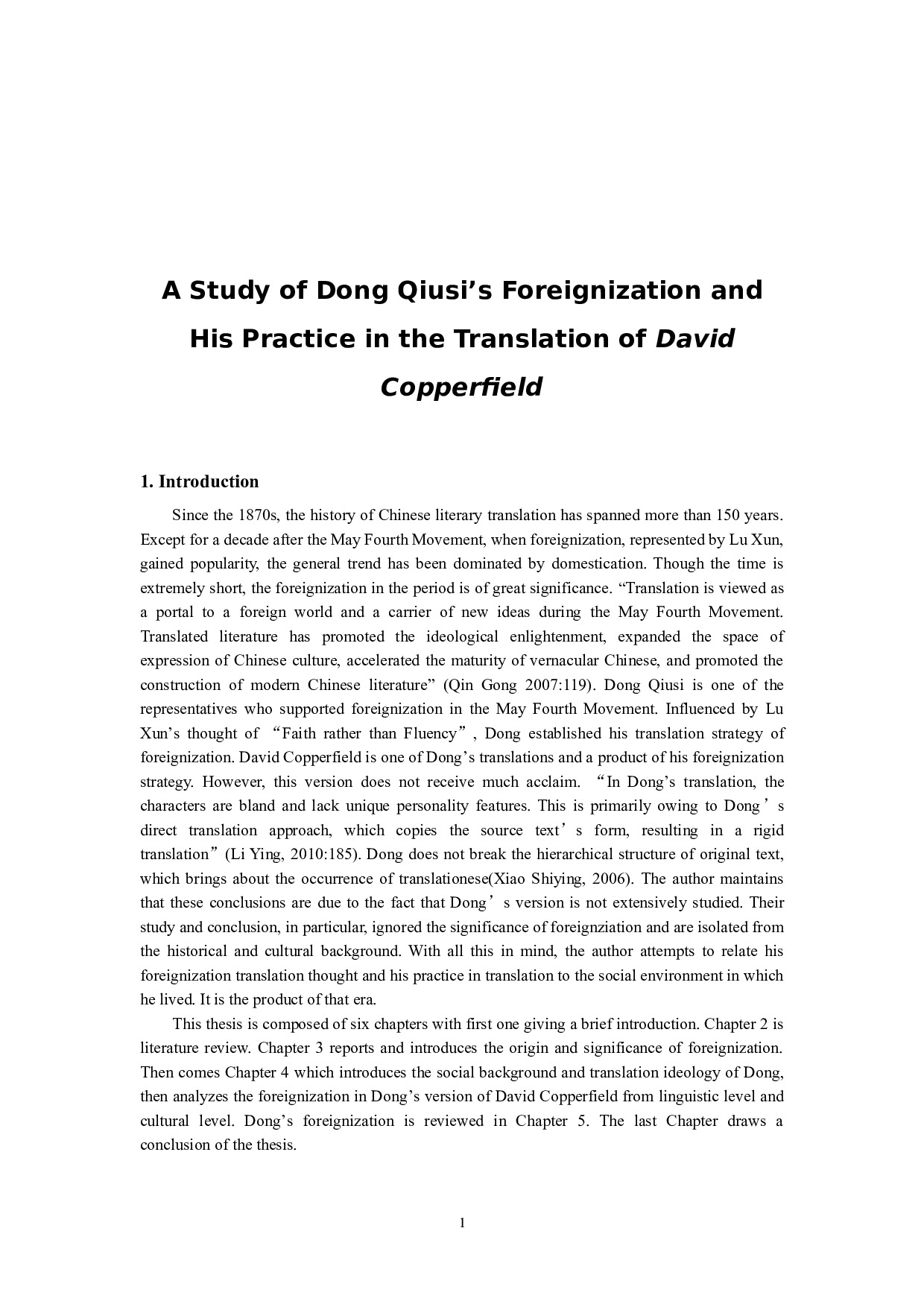 董秋斯异化策略及翻译实践&mdash;&mdash;《大卫&middot;科波菲尔》译本研究-7108字.doc 第5页