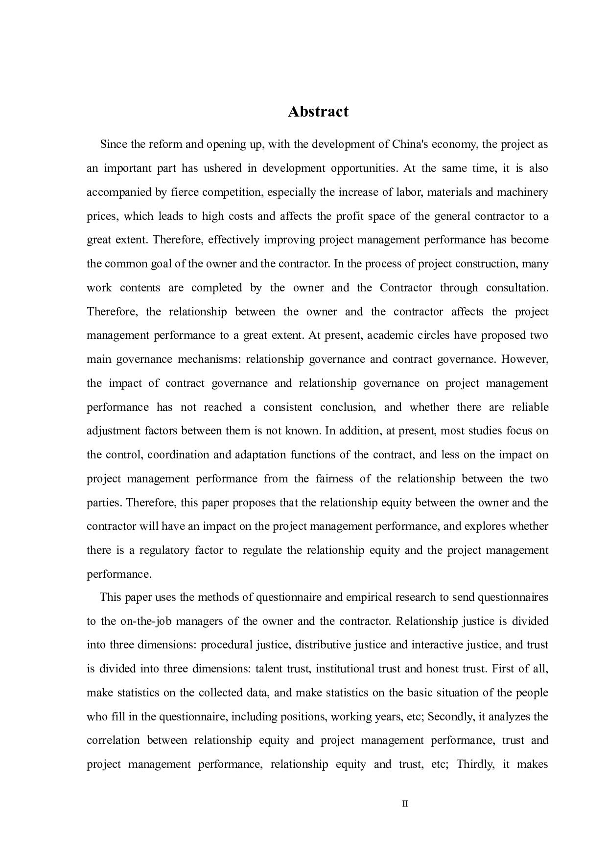 业主与承包商关系公平对项目管理绩效影响的研究-30680字.docx 第1页