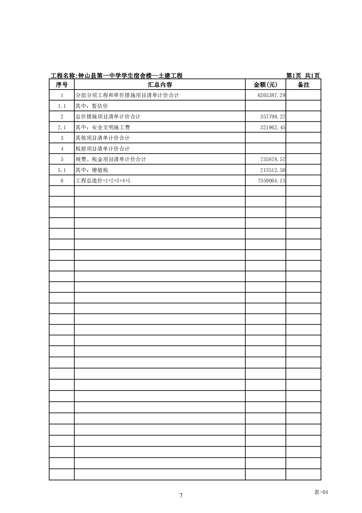 钟山县第一中学学生宿舍楼工程施工图预算-25789字.pdf 第10页