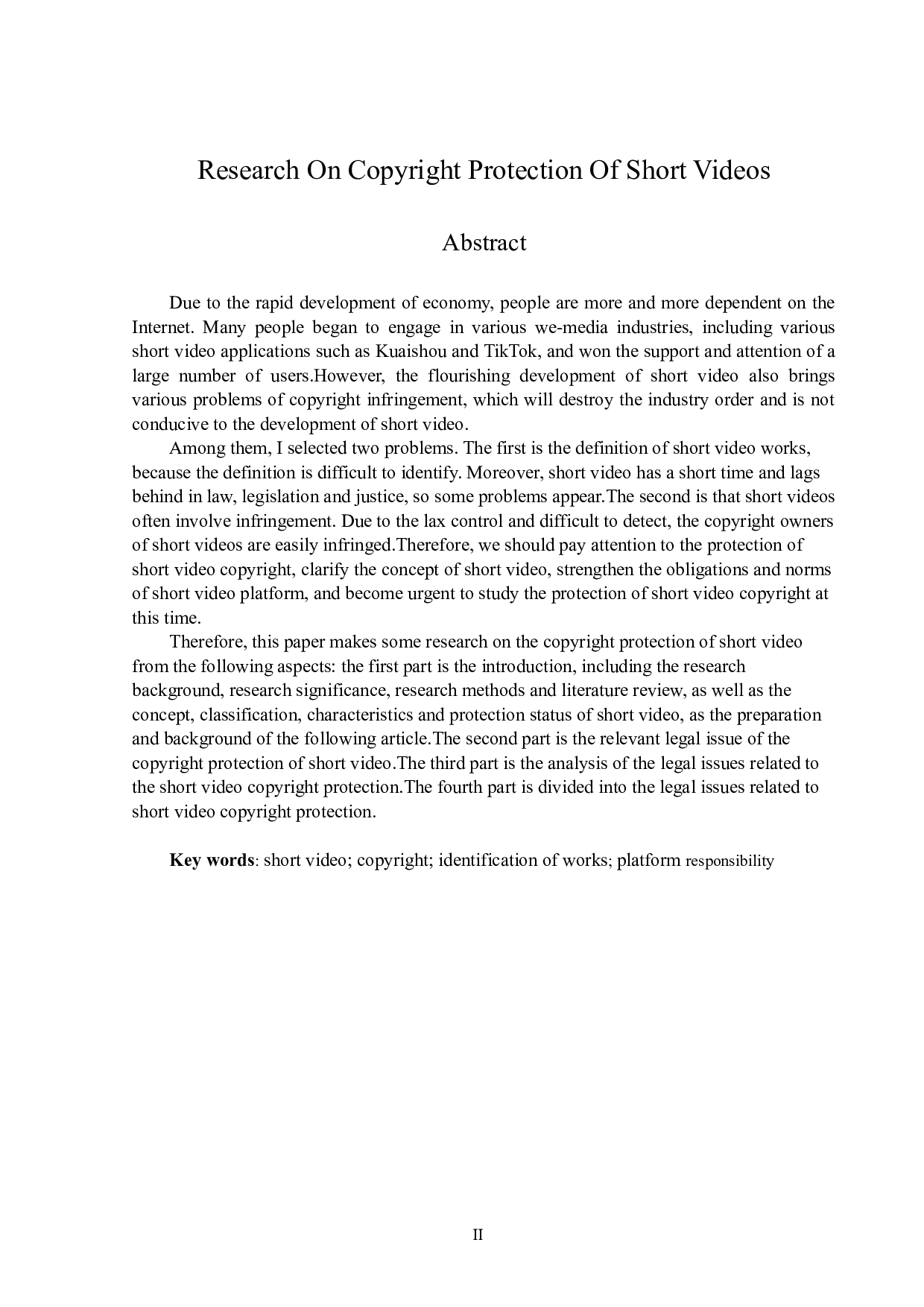 短视频著作权保护问题研究-13846字.doc 第2页