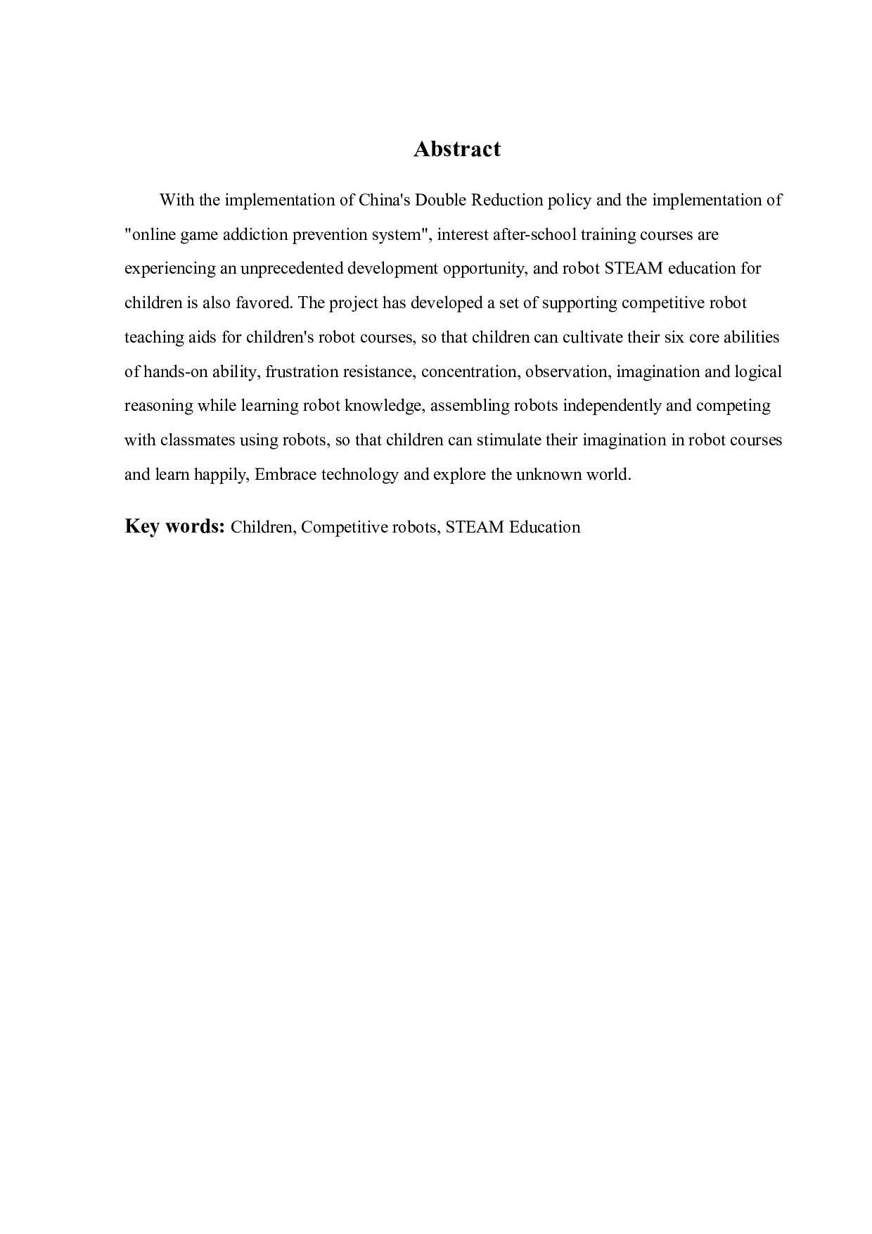 木质拼装竞技机器人 STEAM 教具设计-15418字.pdf 第2页