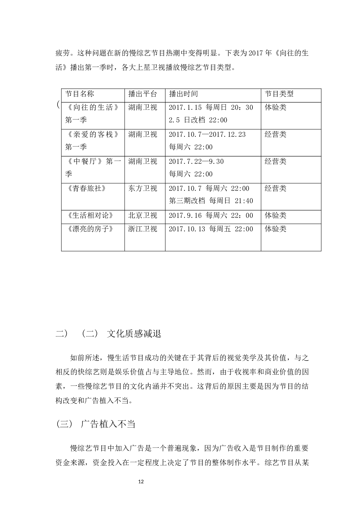 新媒体环境下慢综艺发展的优化研究&mdash;&mdash;以《向往的生活》为例-10397字.docx 第10页