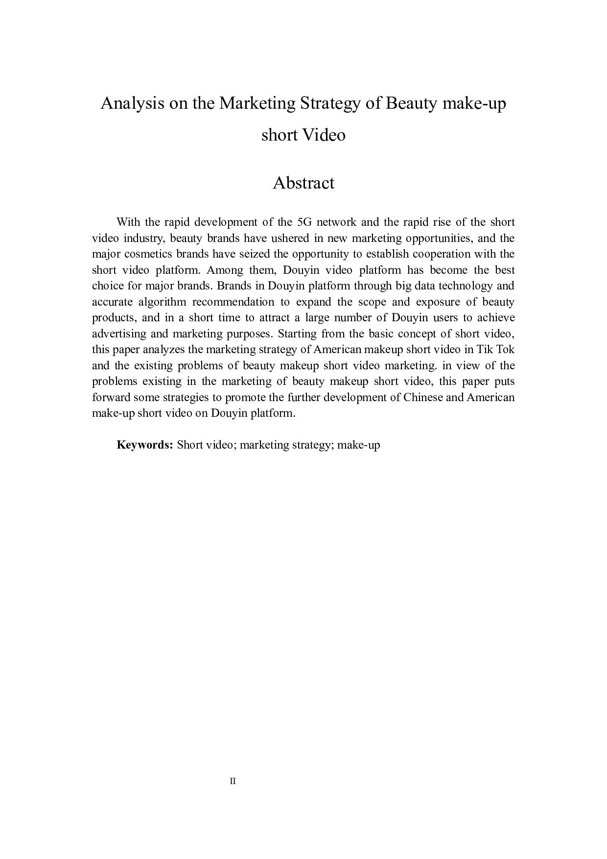 美妆短视频的营销策略分析-15596字.docx 第2页