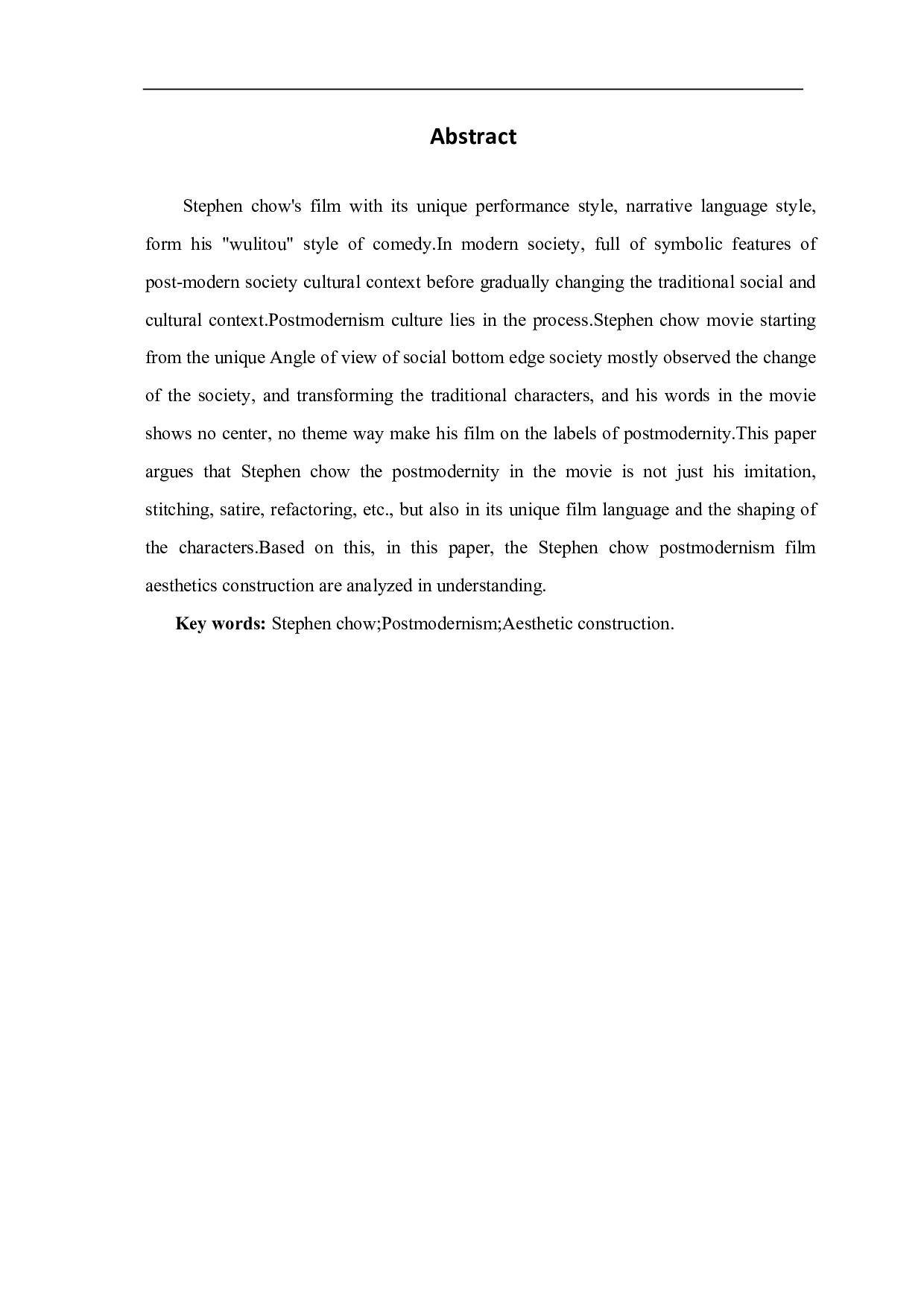 论周星驰后现代主义电影美学构建-6907字.pdf 第1页