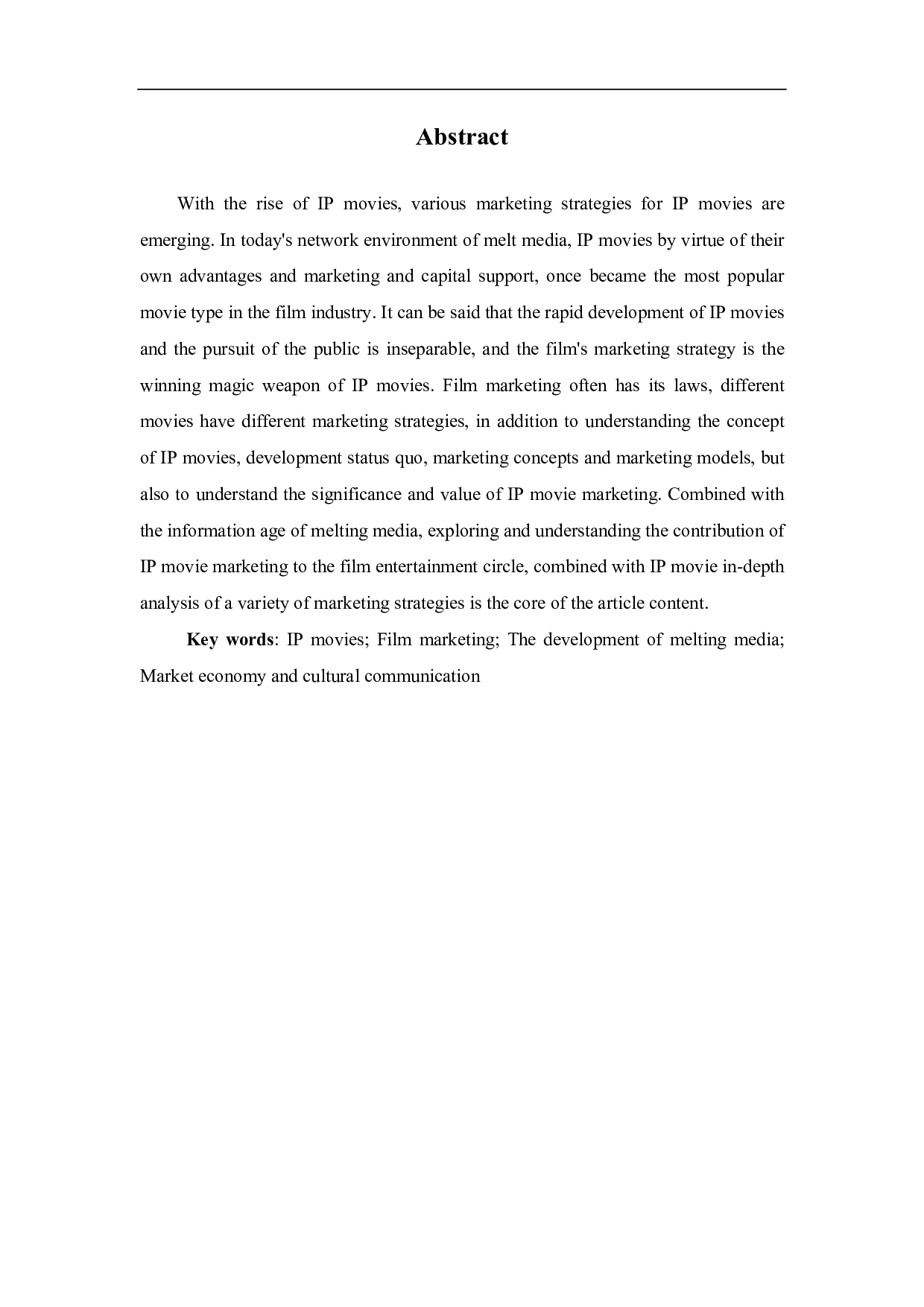 融媒体时代下IP电影的营销策略-8600字.pdf 第1页