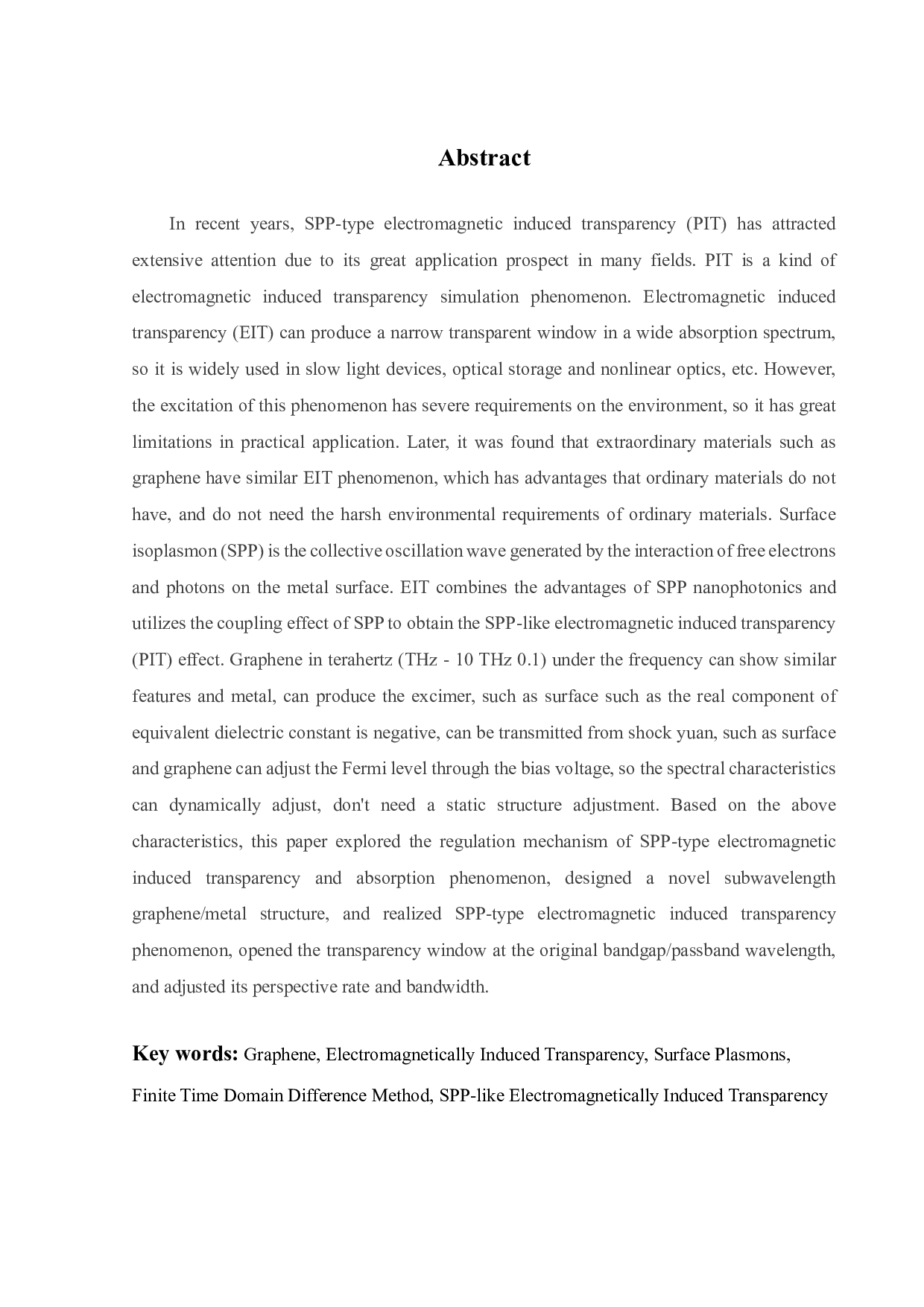 基于石墨烯金属结构的类电磁诱导透明效应研究-26104字.pdf 第2页