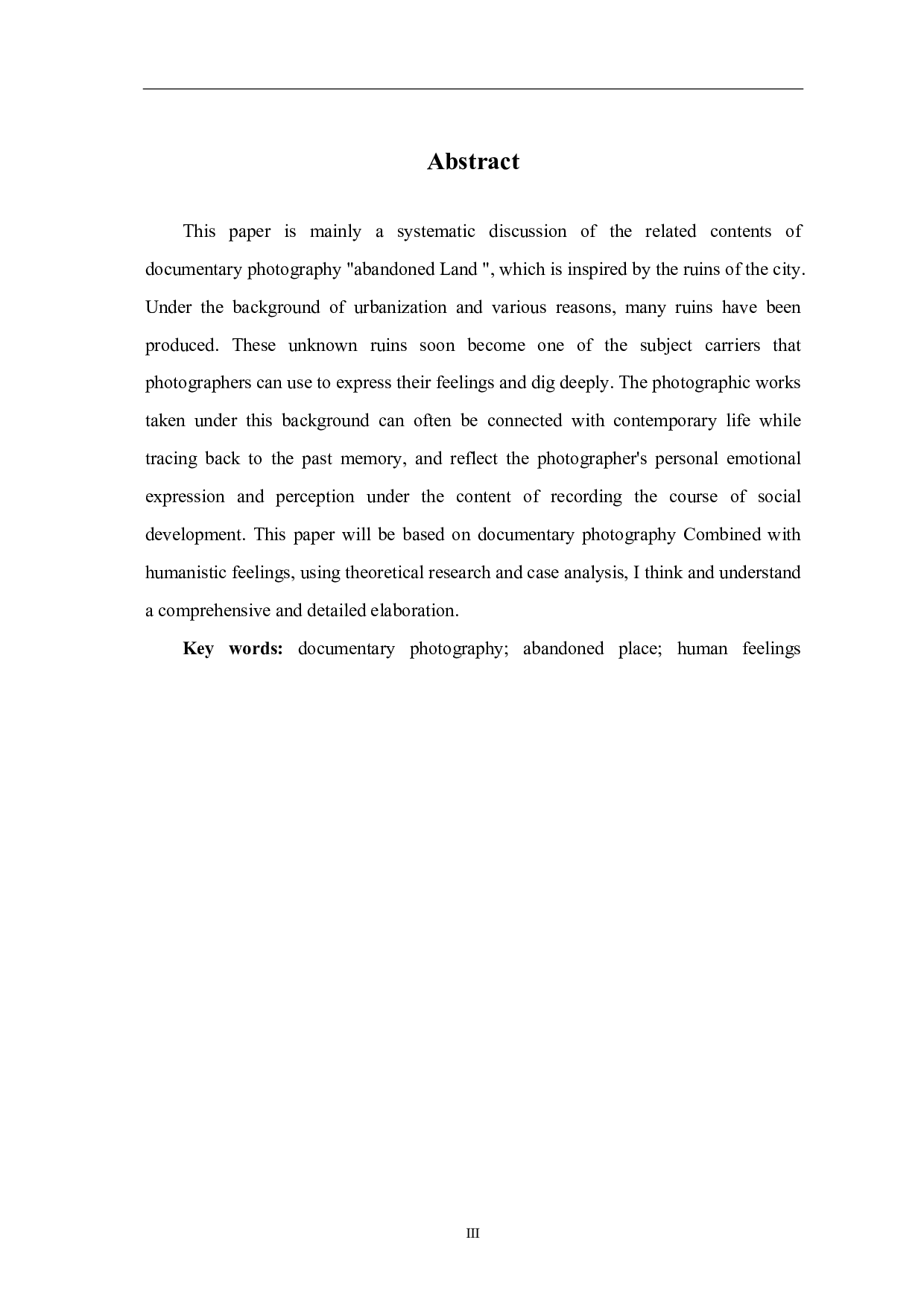 纪实摄影《遗弃之地》中人文情怀的探索-7405字.pdf 第1页