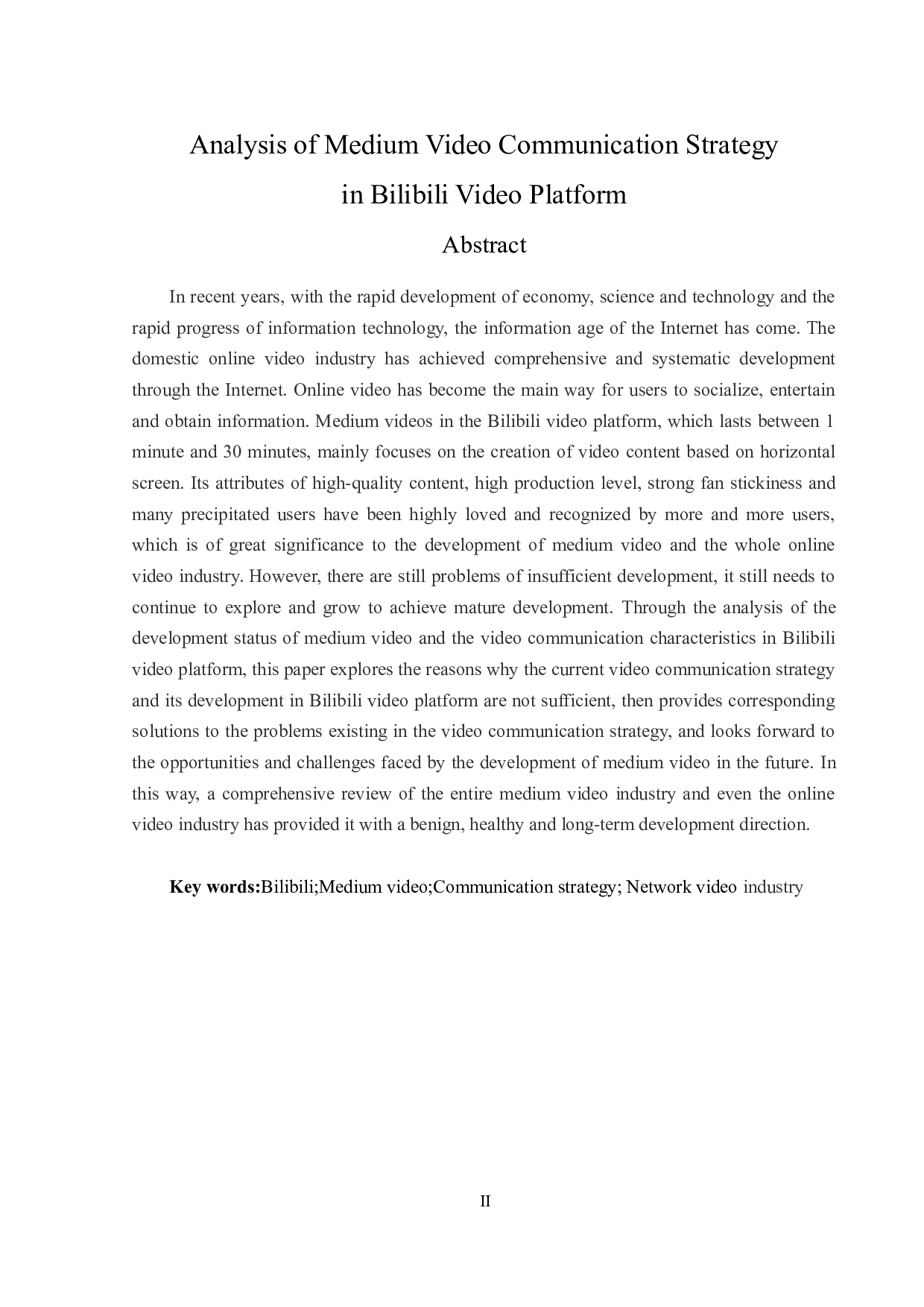 哔哩哔哩视频平台视频传播策略分析-15003字.doc 第2页