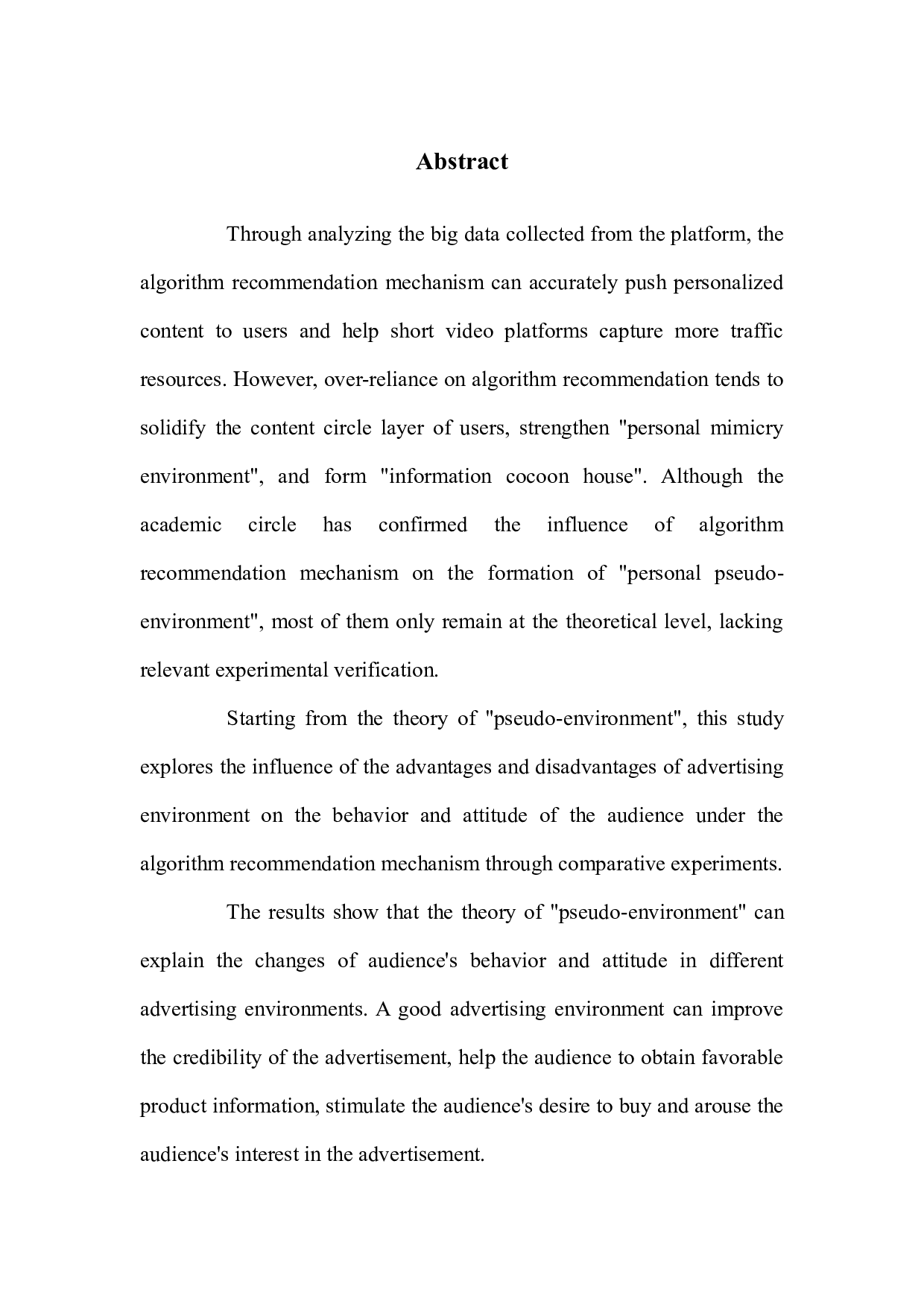 &ldquo;拟态环境&rdquo;理论对大数据推送短视频用户行为的研究&mdash;&mdash;以抖音为例-10582字.docx 第3页