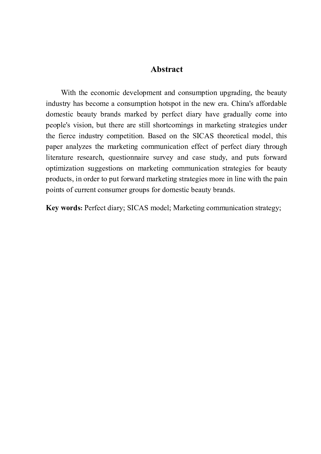 基于SICAS模型的美妆类产品营销传播策略优化研究&mdash;&mdash;以完美日记为例-16245字.docx 第2页