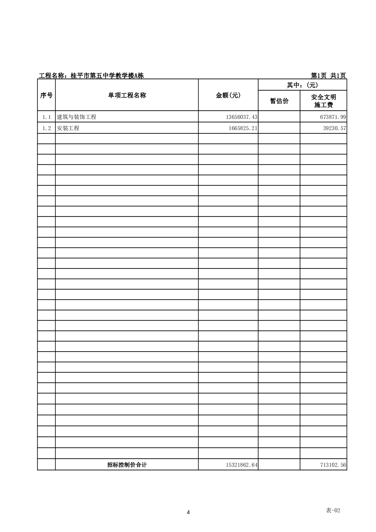 桂平市第五中学教学楼A栋工程招标控制价-56605字.pdf 第9页