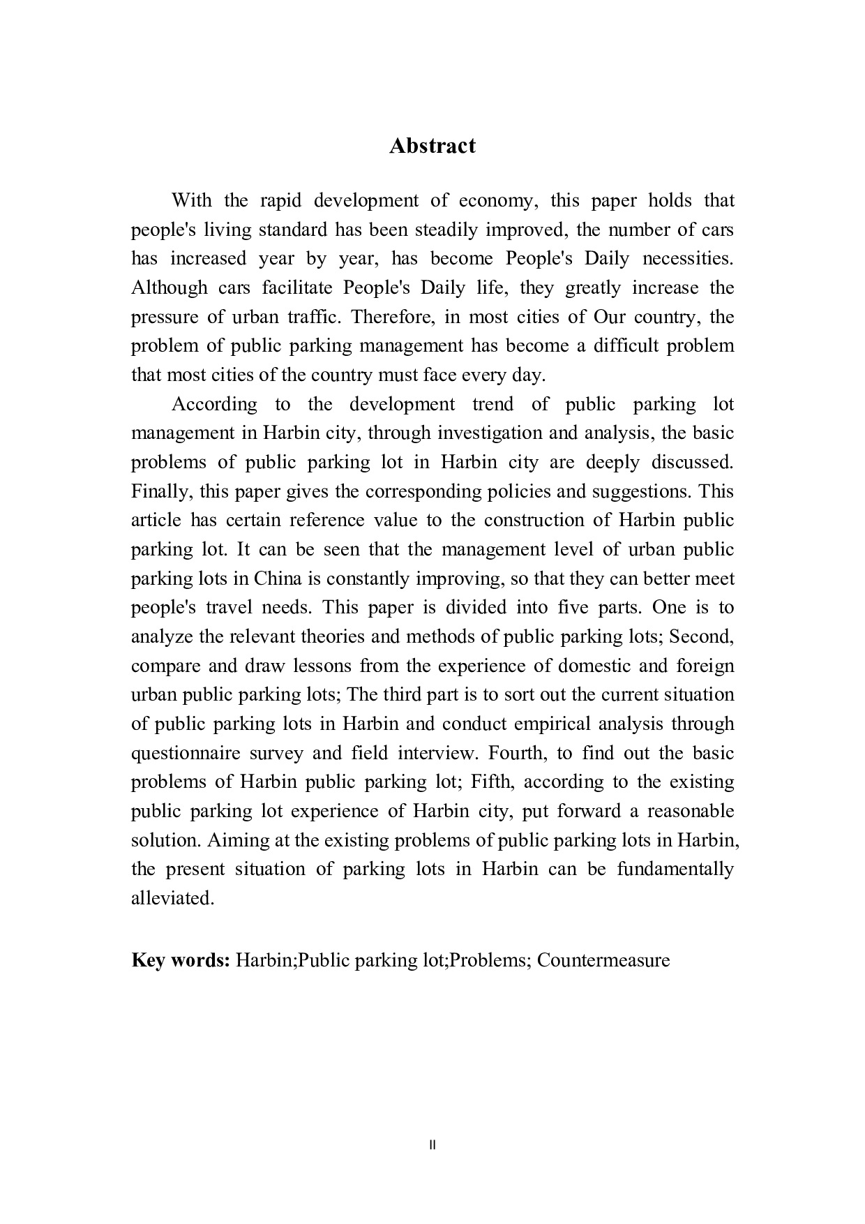哈尔滨市公共停车场存在的问题及对策研究-14623字.pdf 第4页
