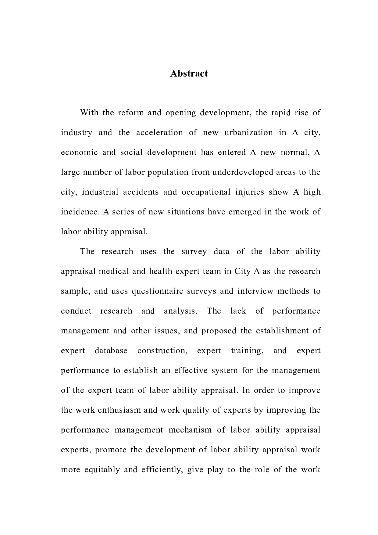 劳动能力鉴定专家管理的现状与对策&mdash;&mdash;以广东省A市为例-13781字.docx 第2页