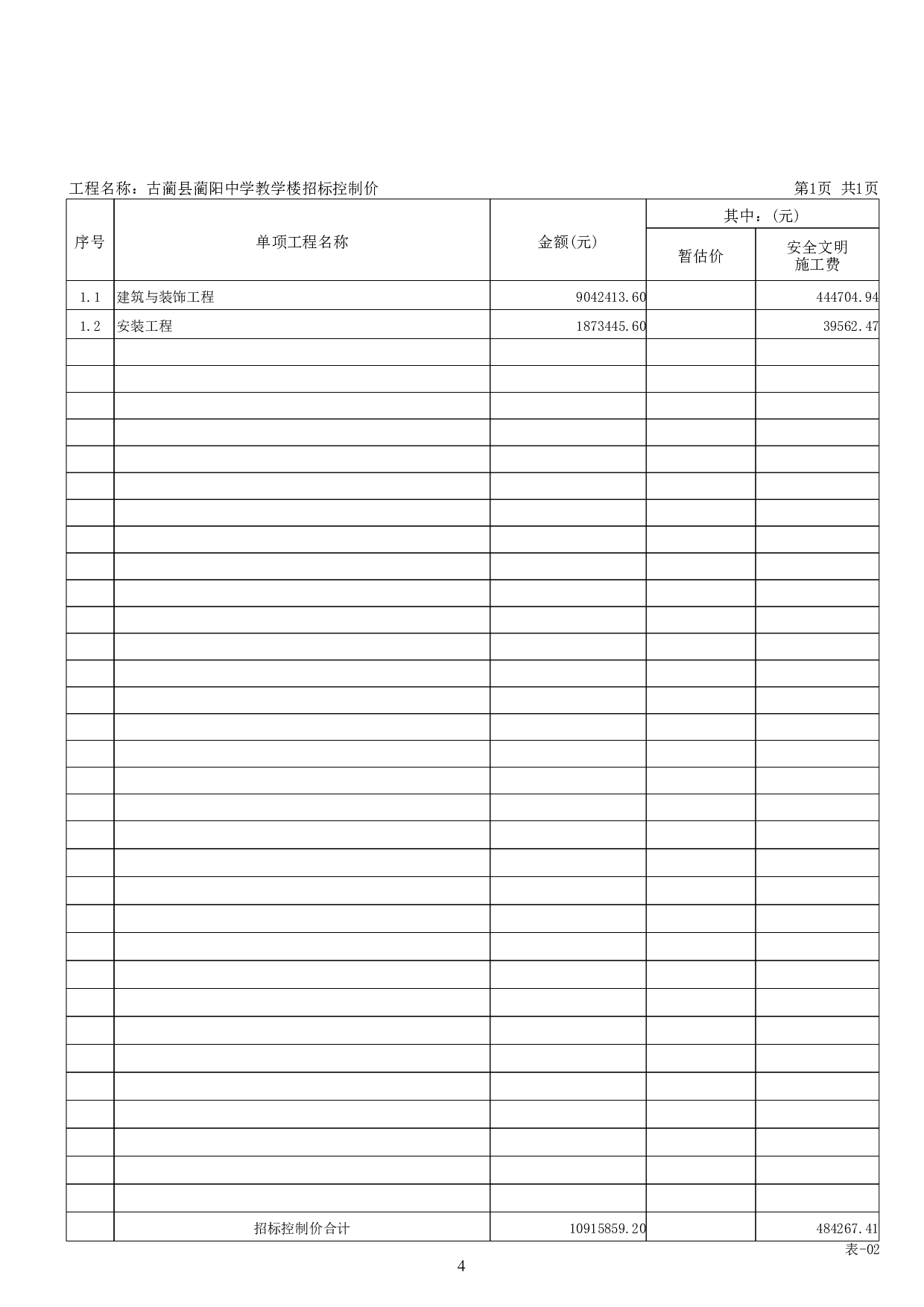 古蔺县蔺阳中学教学楼工程招标控制价-40199字.pdf 第9页