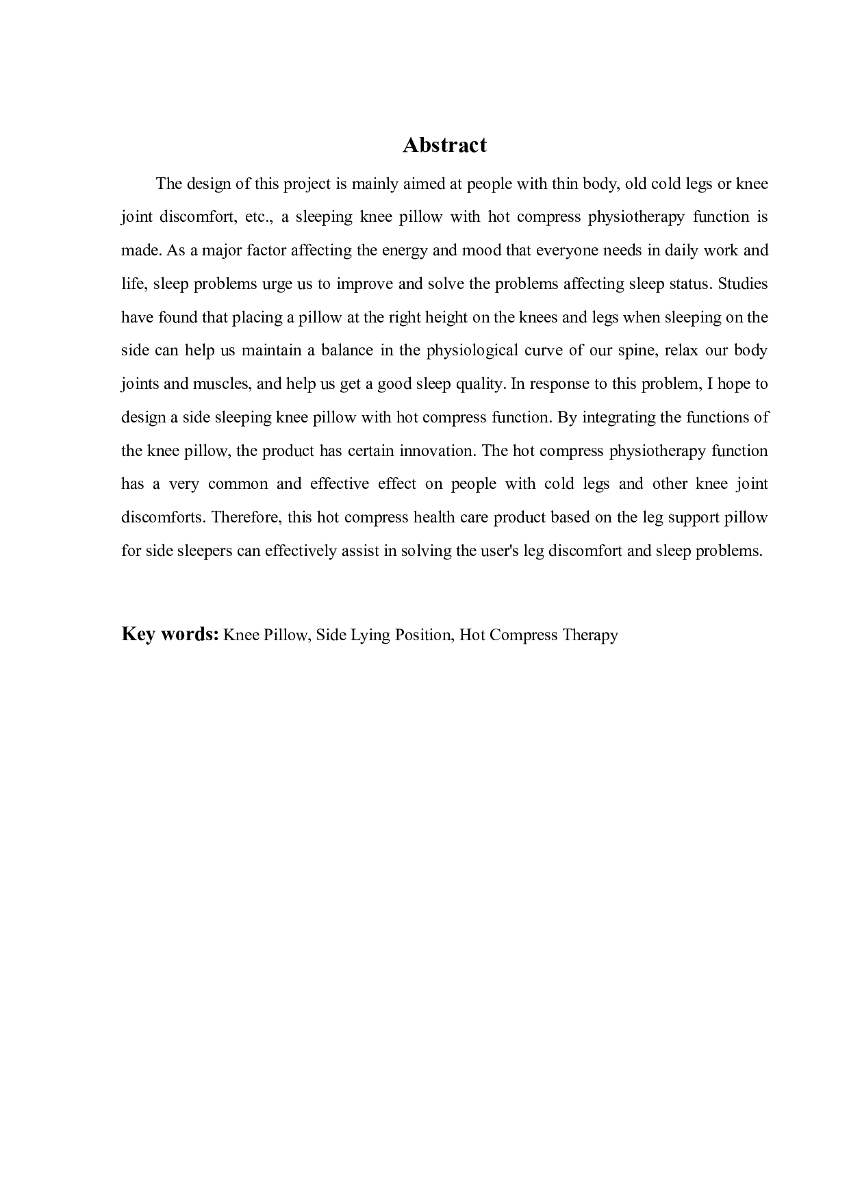 基于侧睡者腿部支撑保健产品设计-10421字.pdf 第2页