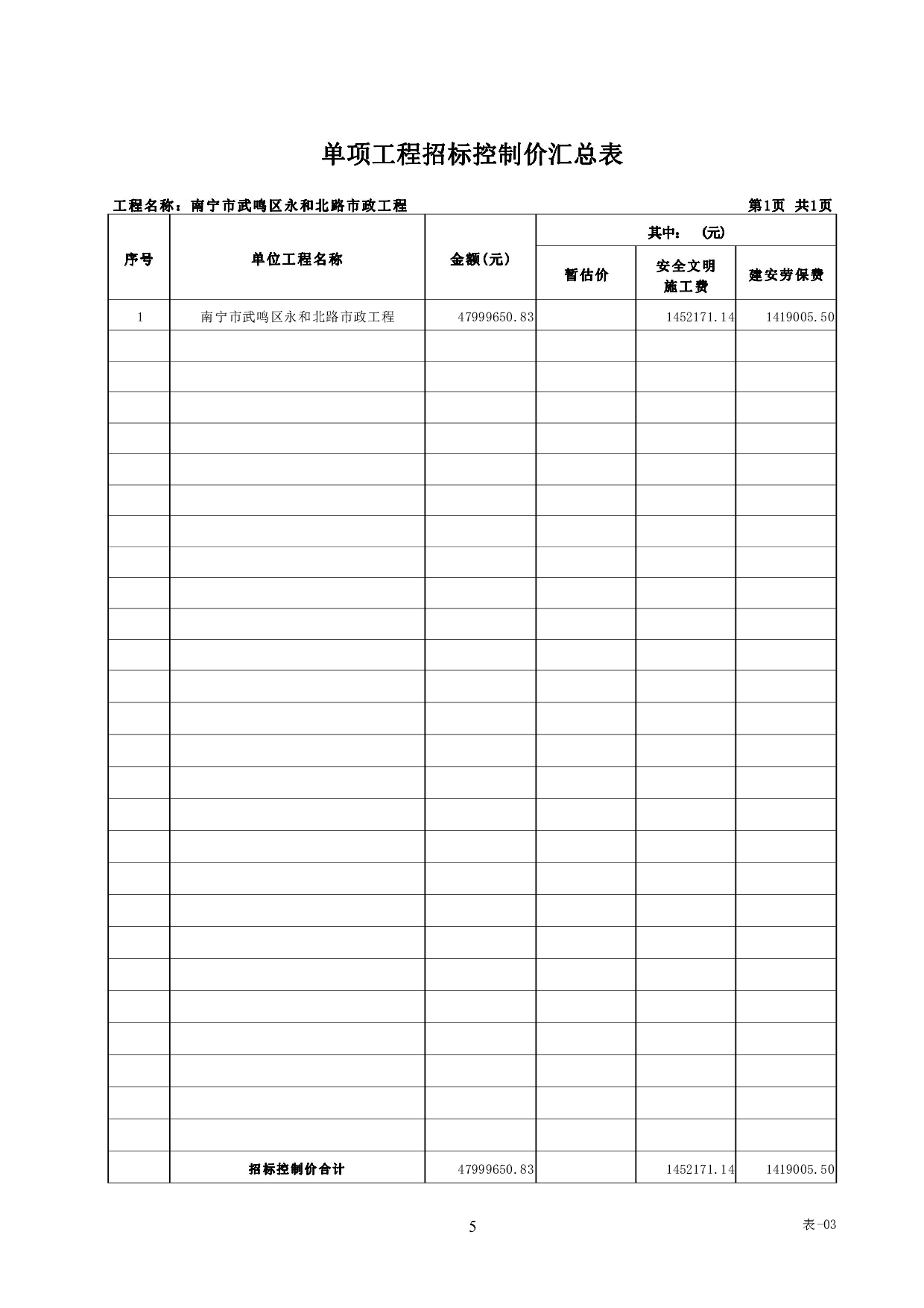 南宁市武鸣区永和北路市政工程施工图预算-18493字.pdf 第8页