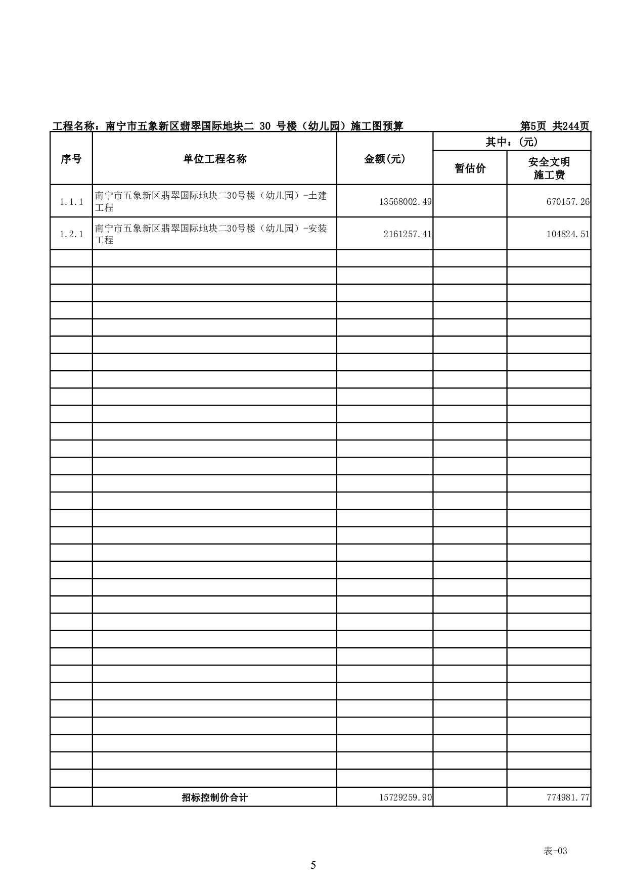 南宁市五象新区翡翠国际地块二30号楼（幼儿园）施工图预算-109196字.pdf 第8页