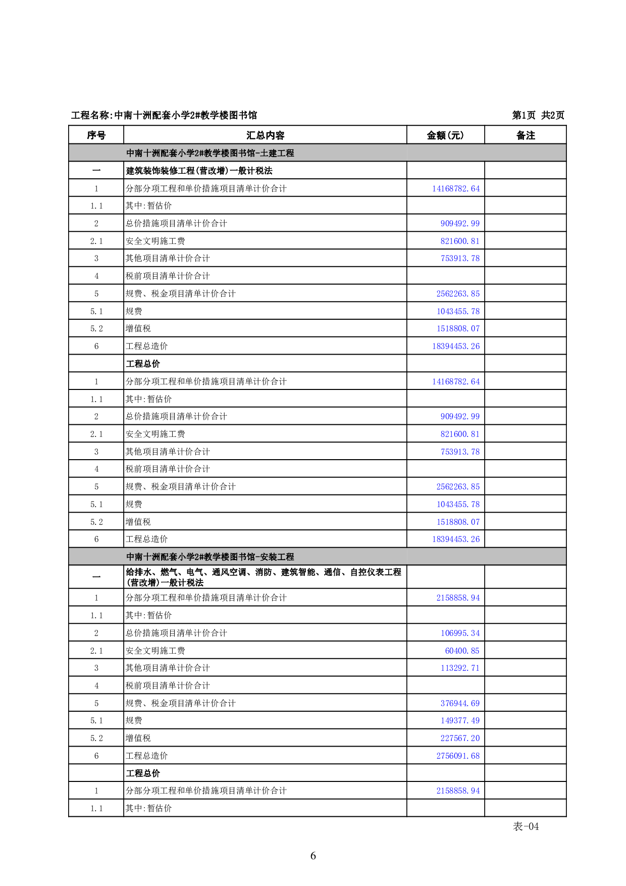 中南十洲配套小学2#教学楼图书馆施工图施工图预算-78458字.pdf 第10页