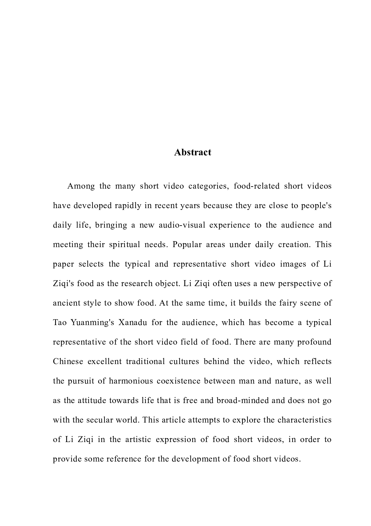 浅析美食类短视频的影像艺术化表达&mdash;&mdash;以&ldquo;李子柒&rdquo;为例-7969字.docx 第2页