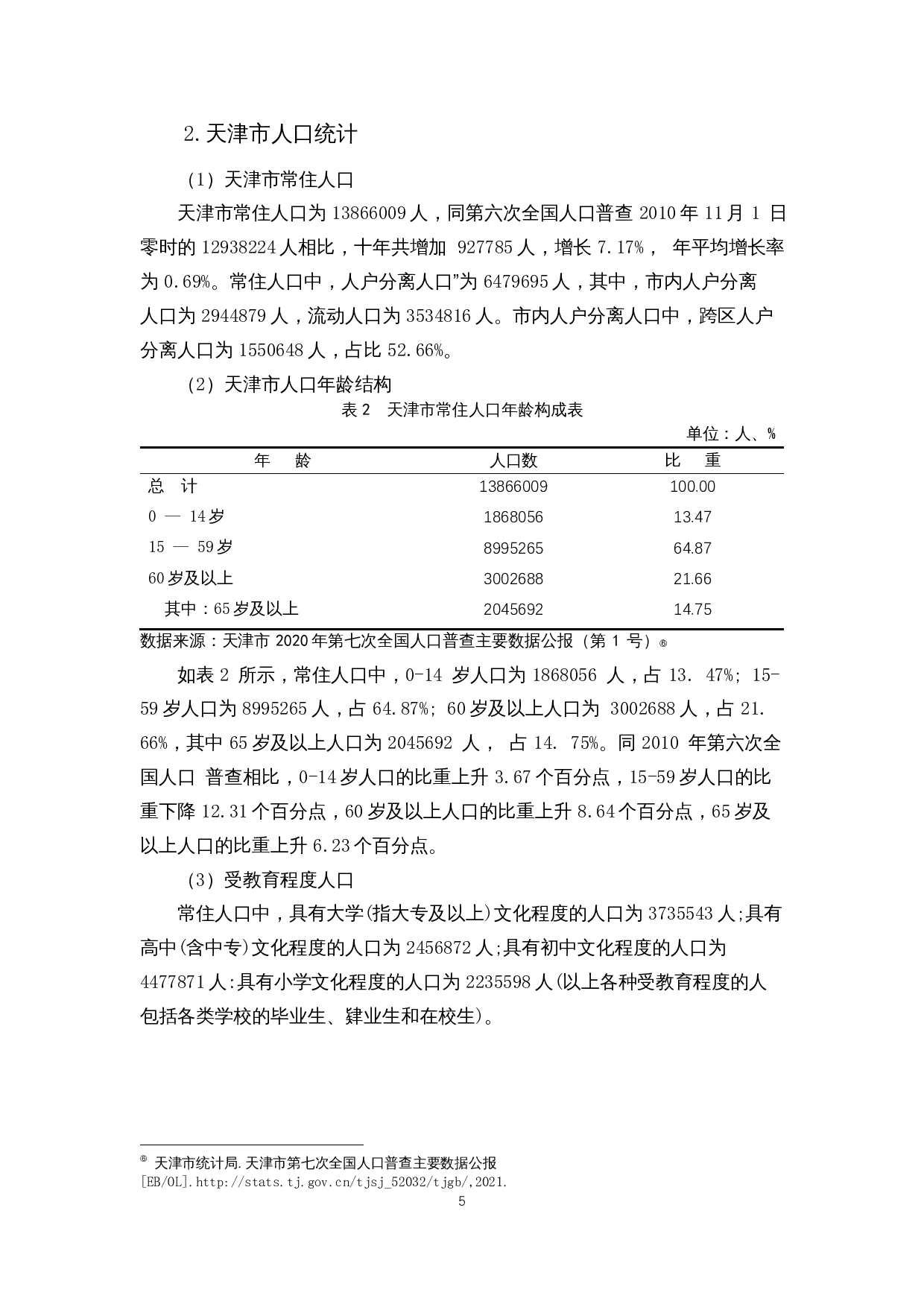 第七次人口普查下京津冀地区人口年龄结构研究-13620字.docx 第6页