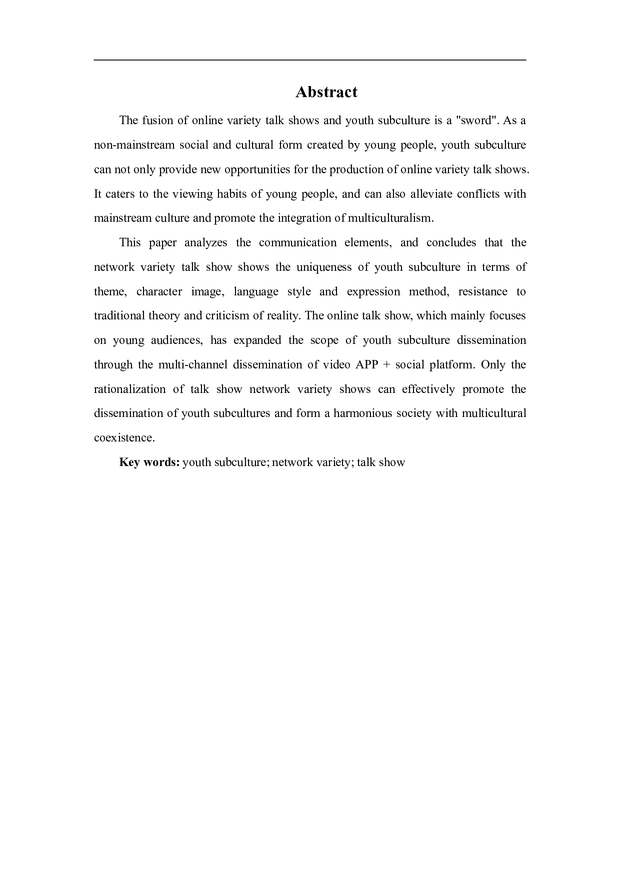 脱口秀网络综艺中青年亚文化传播研究-10772字.pdf 第3页
