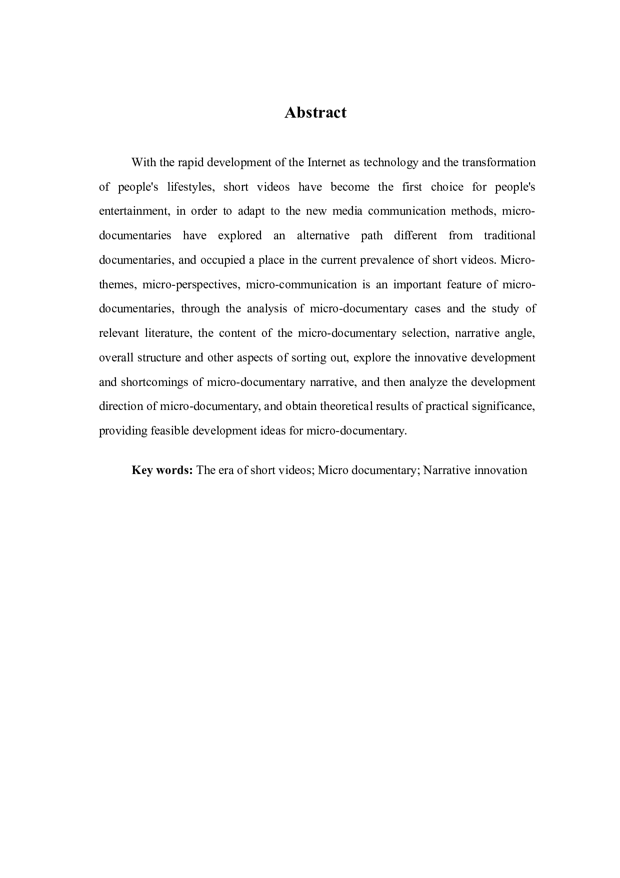 短视频时代微纪录片的叙事创新研究-10677字.doc 第3页