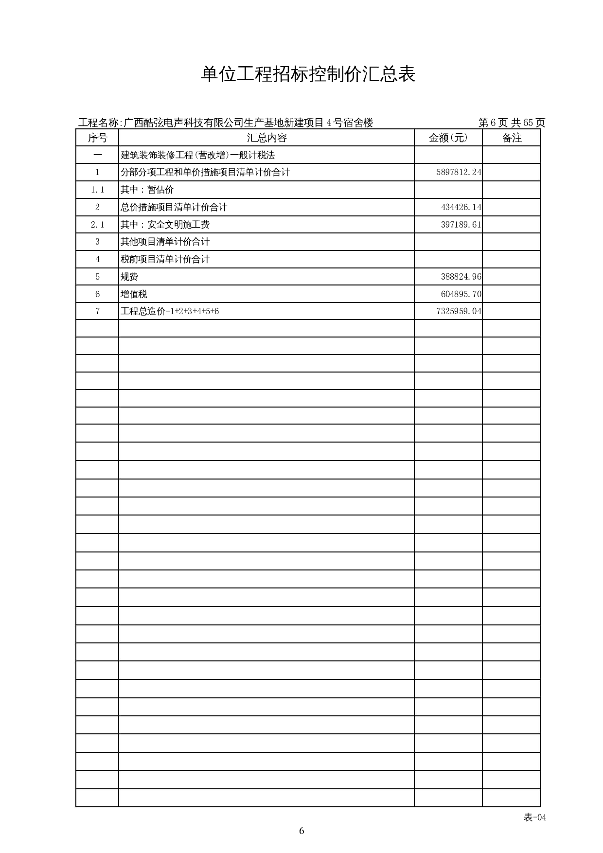 广西酷弦电声科技有限公司生产基地新建项目 4号宿舍楼施工图预算-27581字.docx 第10页