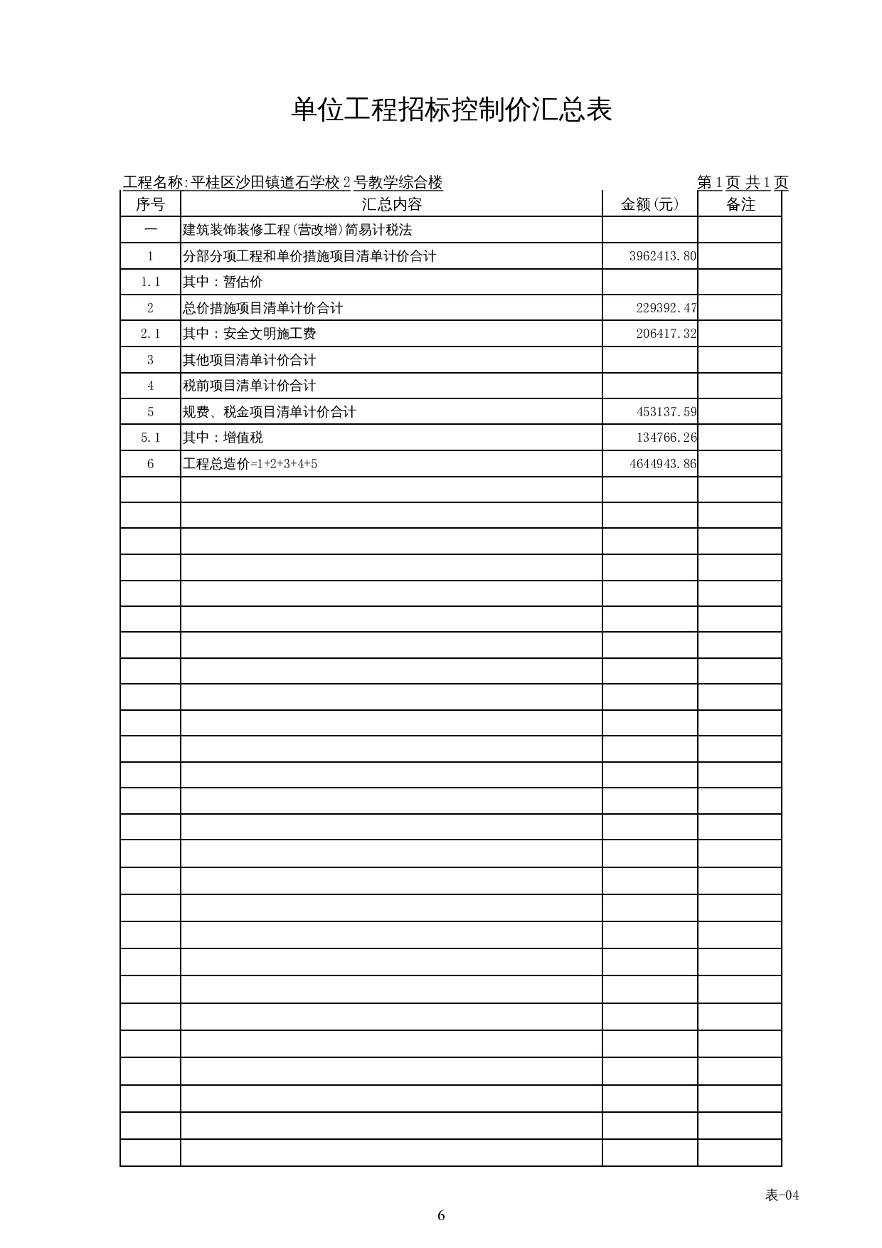 平桂区沙田镇道石学校2号教学综合楼工程施工图预算-26288字.docx 第10页