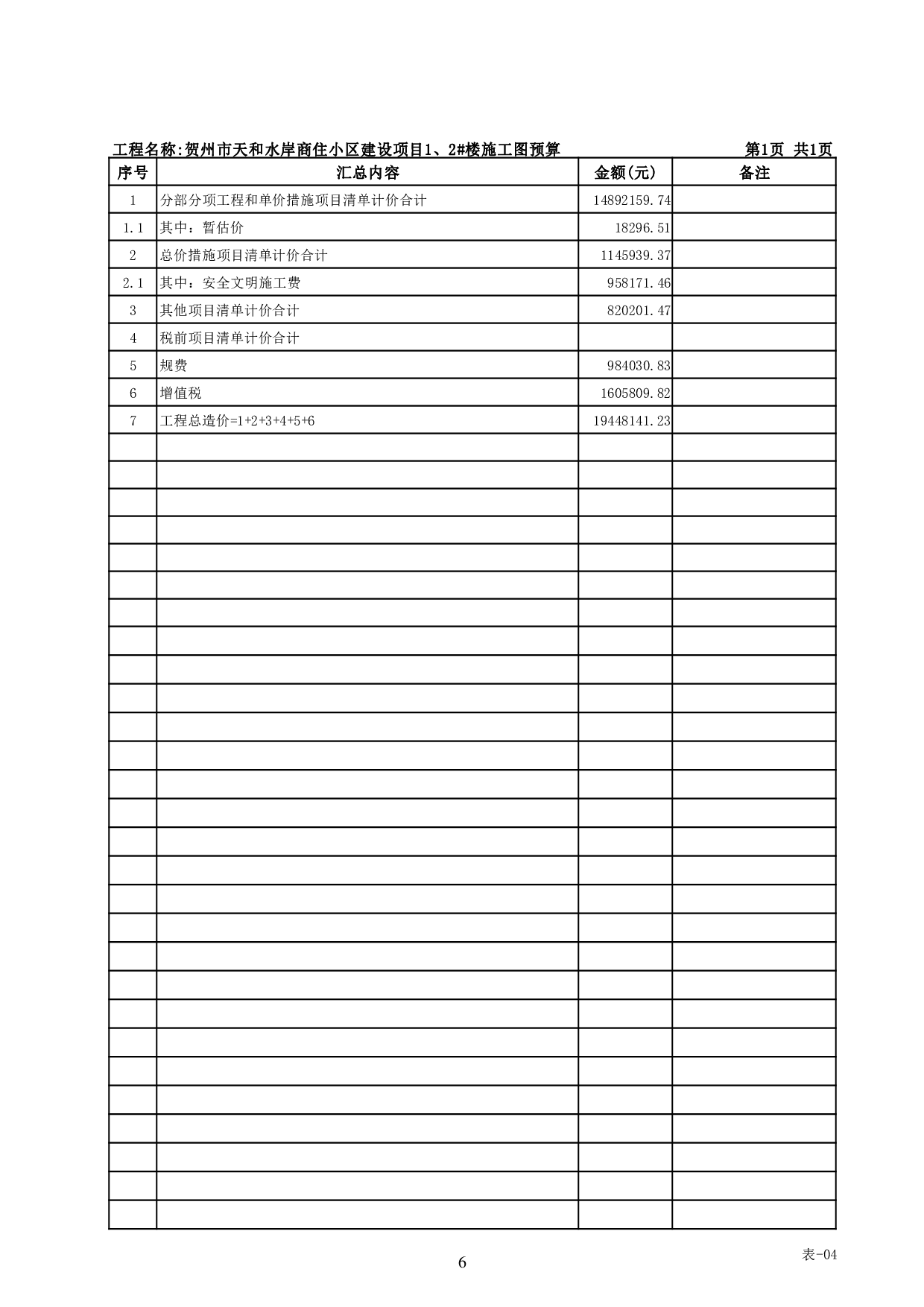 贺州市天和水岸商住小区建设项目1、2#楼施工图预算-72818字.pdf 第10页
