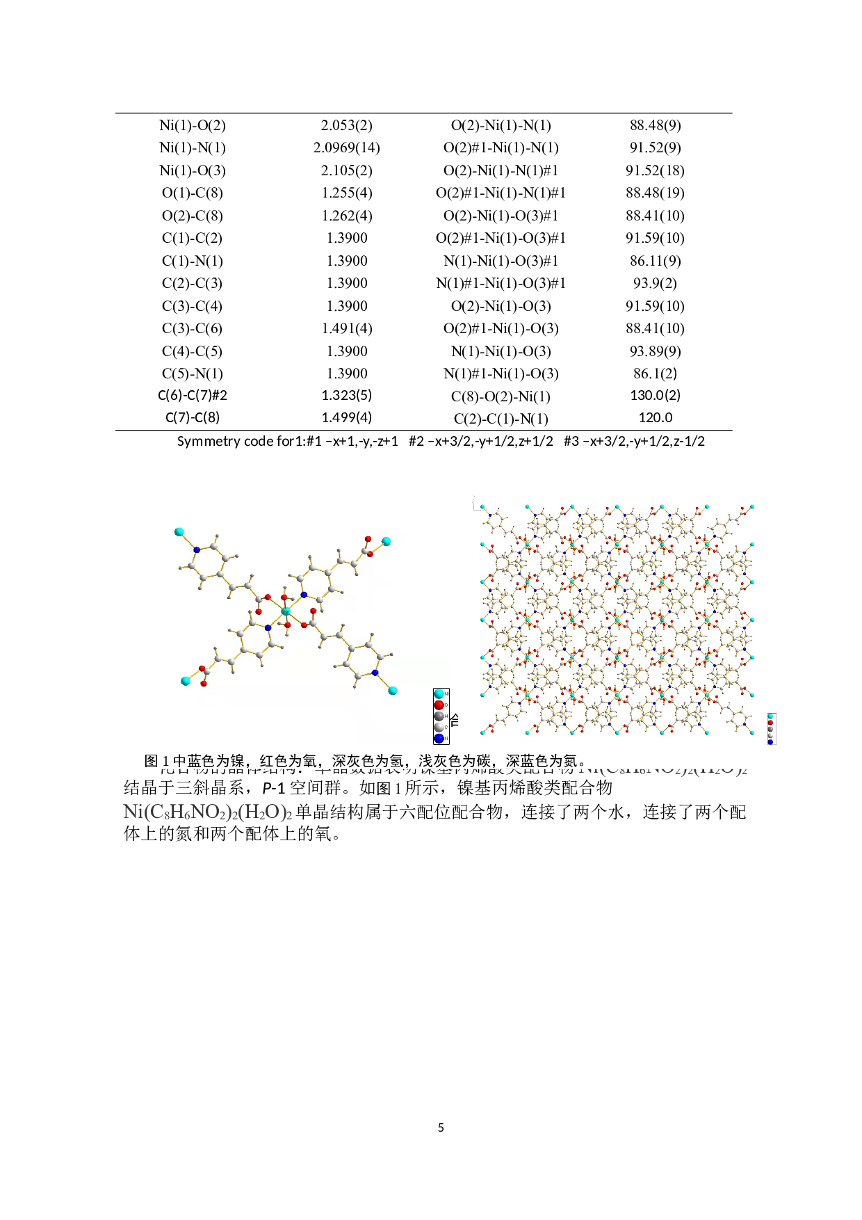 铁基丙烯酸类配合物的合成、晶体结构及性能研究-4722字.doc 第6页