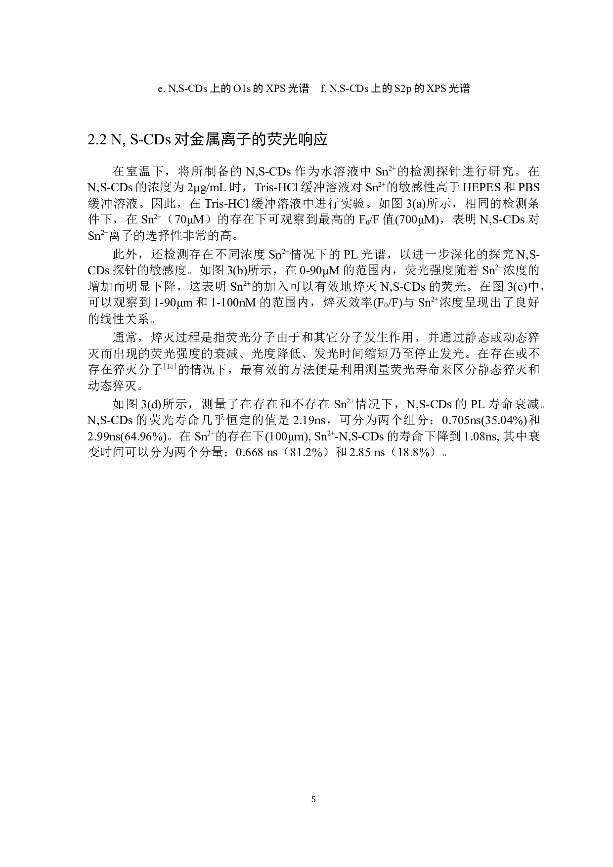 氮、硫共掺杂碳点的制备及对Sn2+离子的检测-3235字.docx 第6页