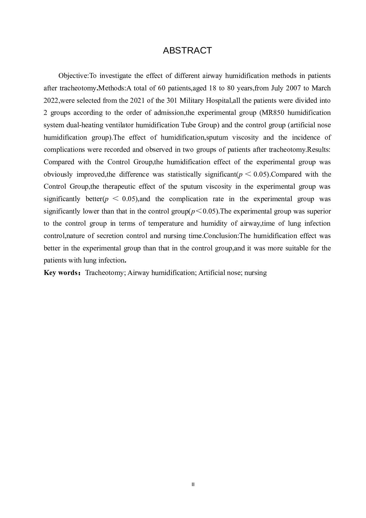 两种湿化模式在气管切开患者护理中的应用效果研究-8419字.docx 第2页