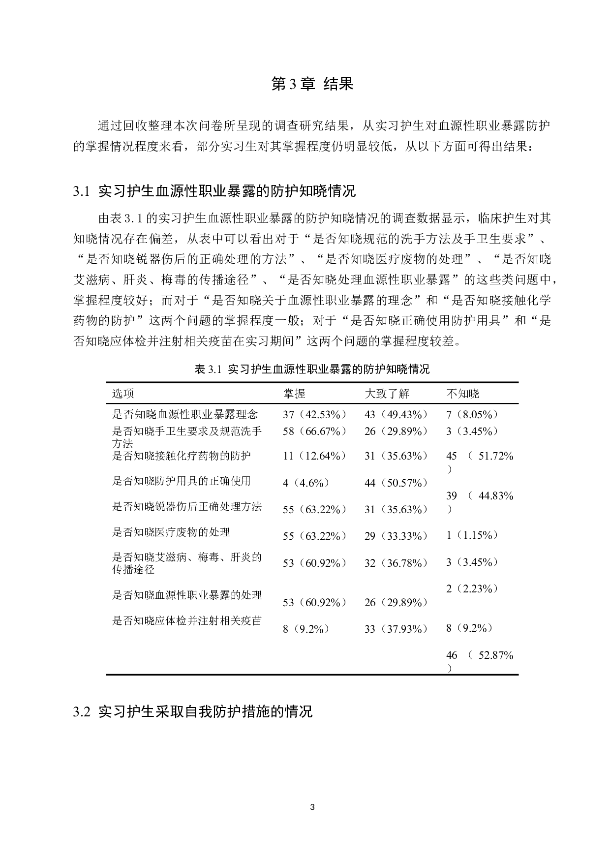 实习护生血源性职业暴露的防护情况调查研究--以某三甲医院为例-11995字.docx 第6页