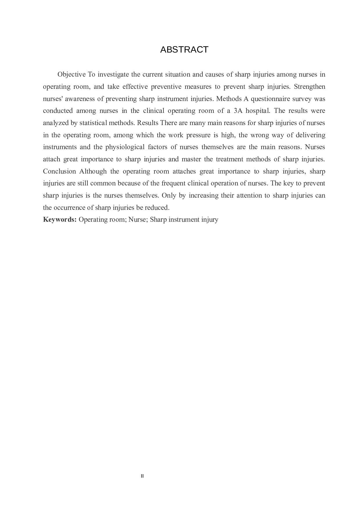 手术室护士锐器伤发生的调查研究及预防-8837字.docx 第2页