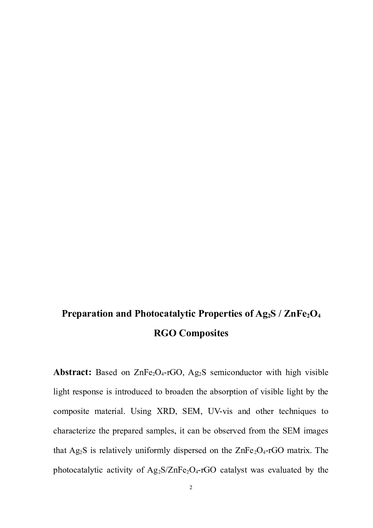 Ag2SZnFe2O4-rGO复合材料的制备及其光催化性能研究-6547字.docx 第3页