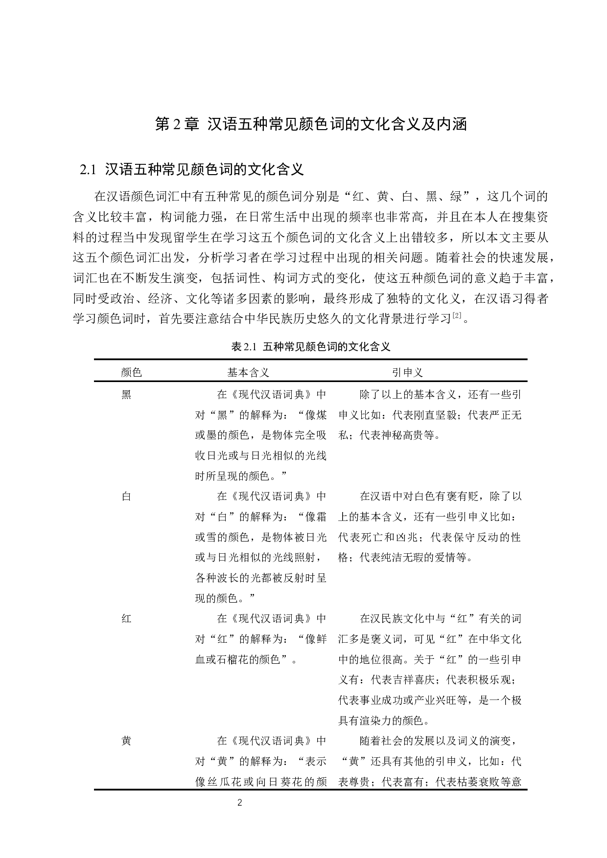 对外汉语教学中五种常见颜色词文化教学研究-11893字.docx 第5页