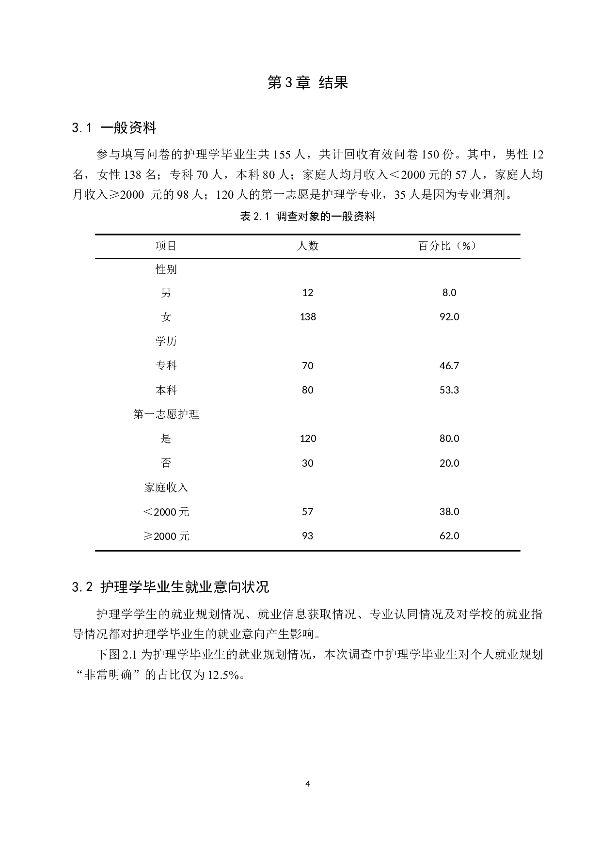 护理学毕业生就业意向与职业认同的调查研究-10460字.docx 第9页