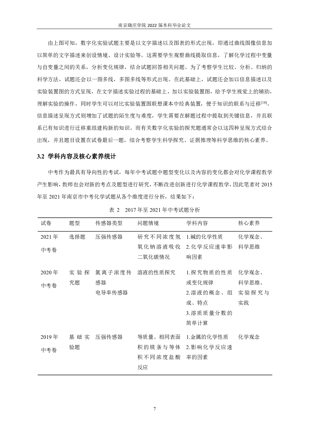 基于核心素养下数字化实验试题分析&mdash;&mdash;以2015-2021年南京市中考、模考卷为例-12112字.pdf 第9页