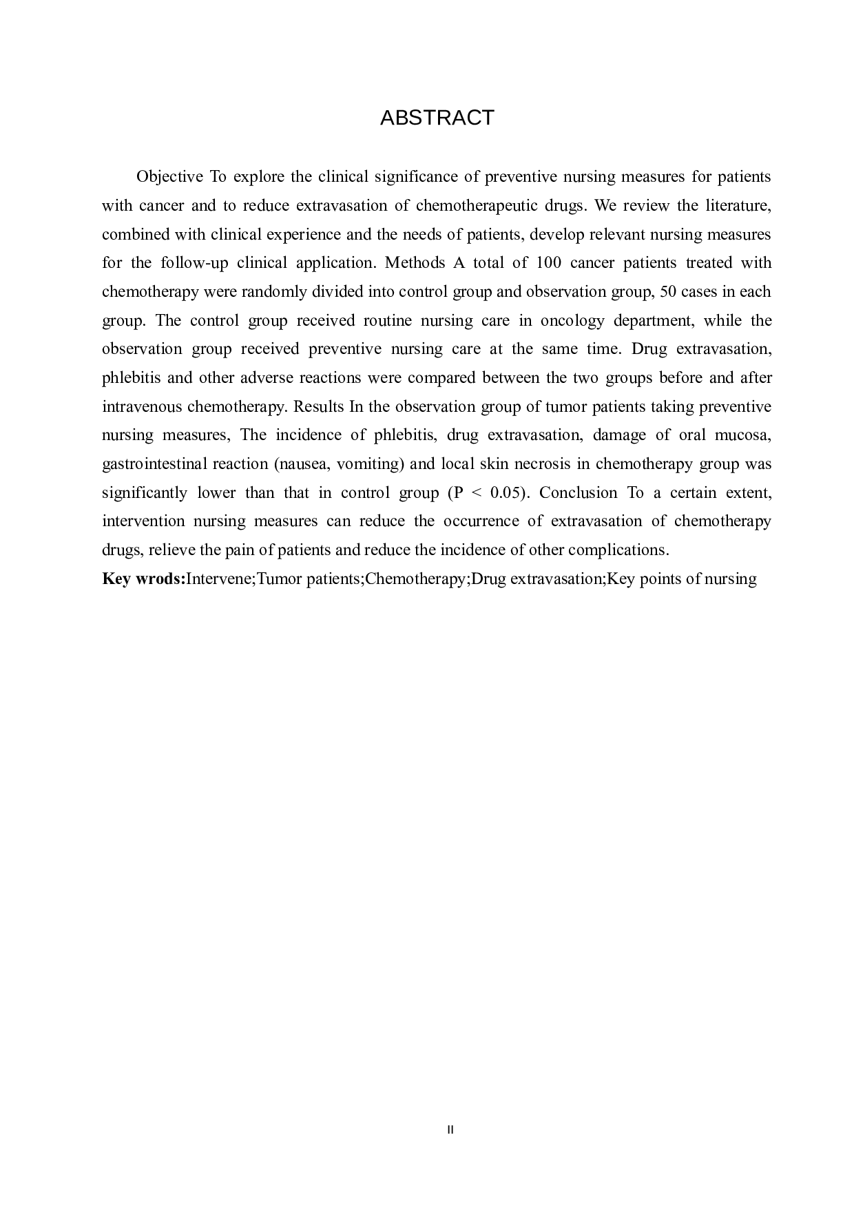 干预肿瘤患者化疗药物外渗的护理分析&mdash;&mdash;以邢台市某三甲医院为例-8965字.docx 第2页