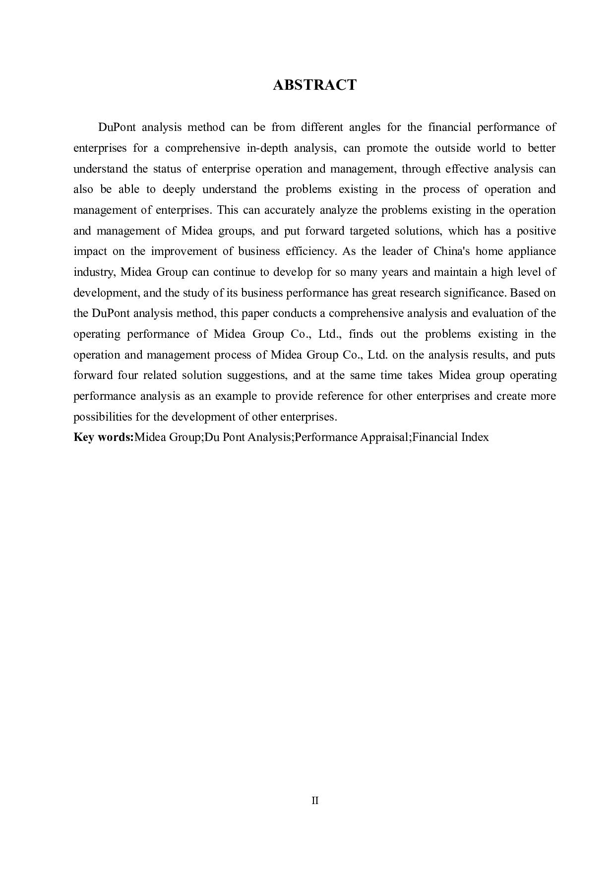 杜邦分析法下美的集团股份有限公司业绩评价-10664字.docx 第2页