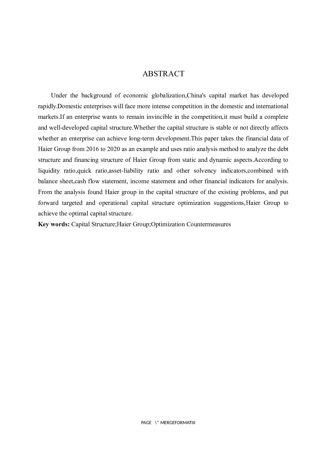 海尔集团资本结构分析.pdf-9836字.docx 第2页