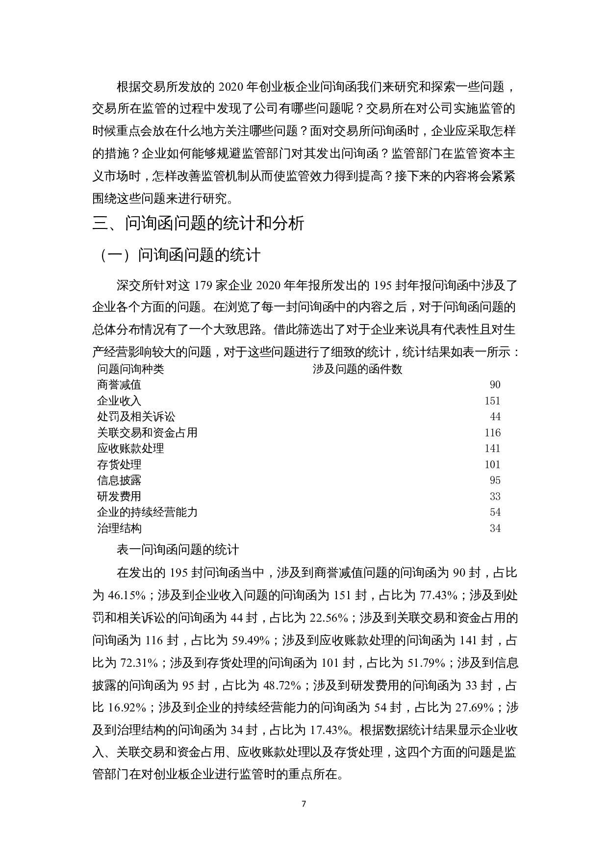 浅析交易所问询函监管中的问题与对策&mdash;&mdash;以2020年创业板年报问询函为例-12114字.docx 第7页
