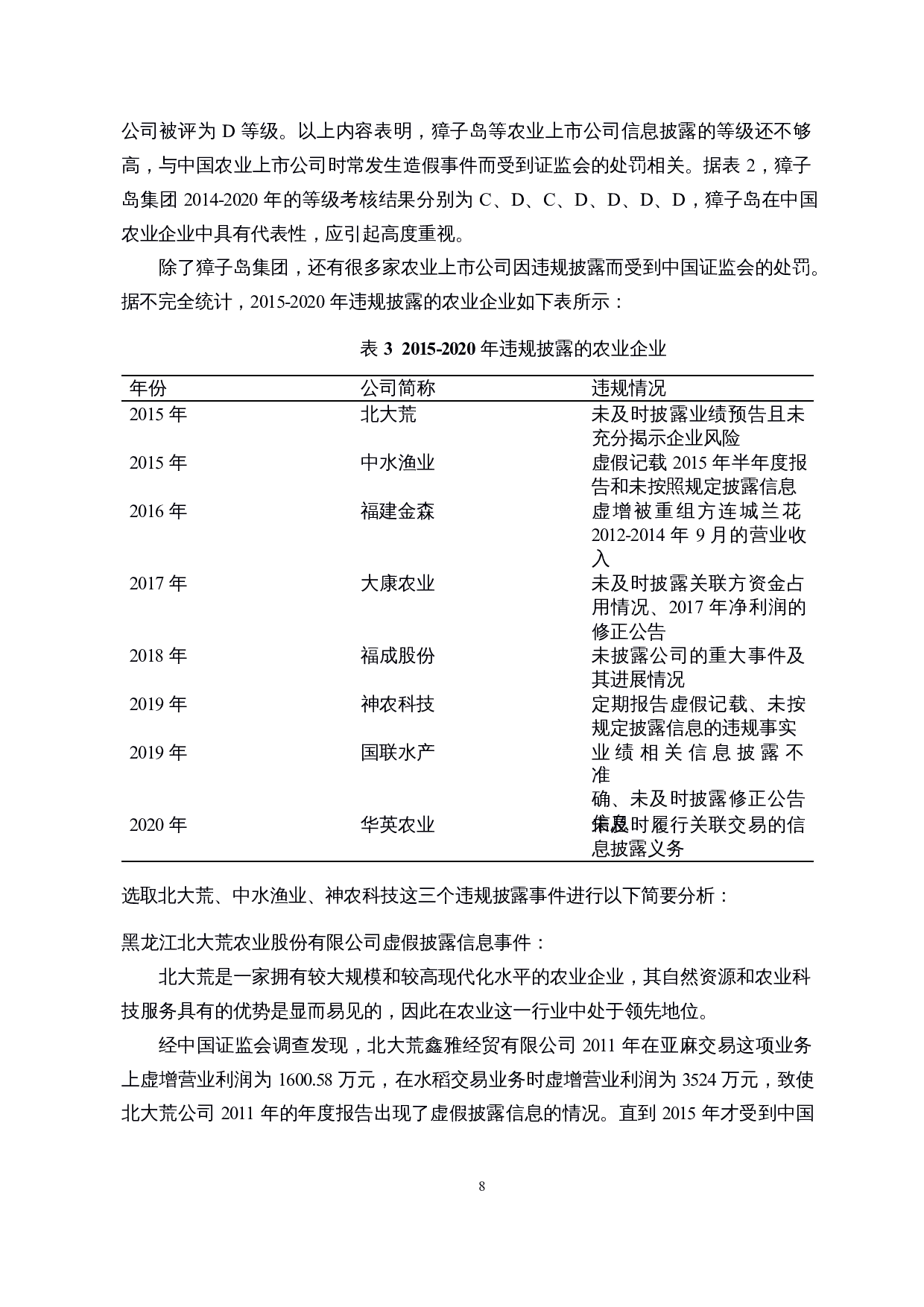 A股农业类上市公司会计信息披露问题研究&mdash;&mdash;以獐子岛集团为例-15464字.docx 第10页